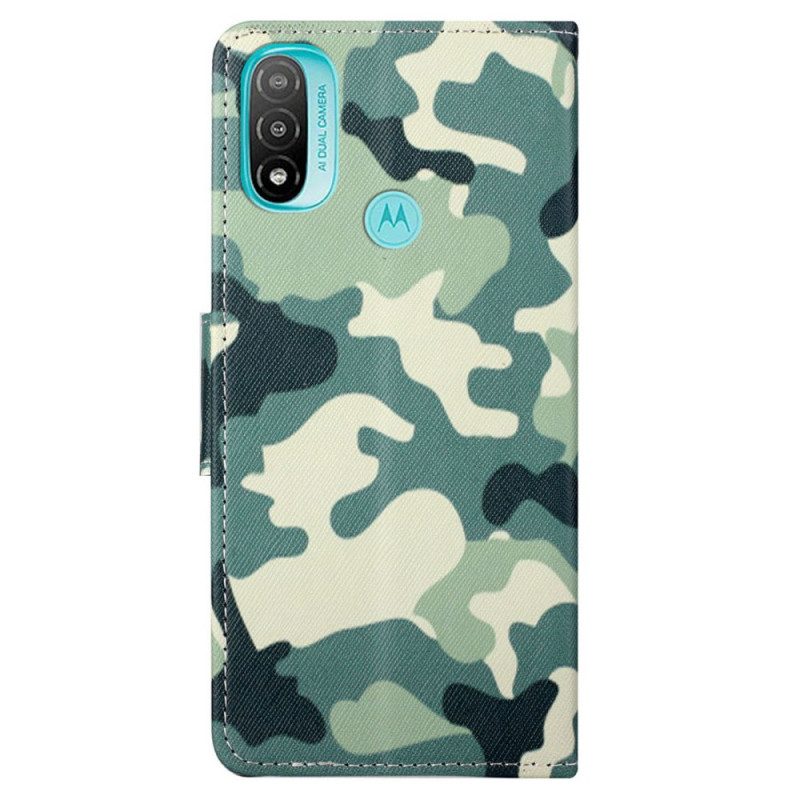 Custodia in pelle Moto G71 5G Camuffamento Militare