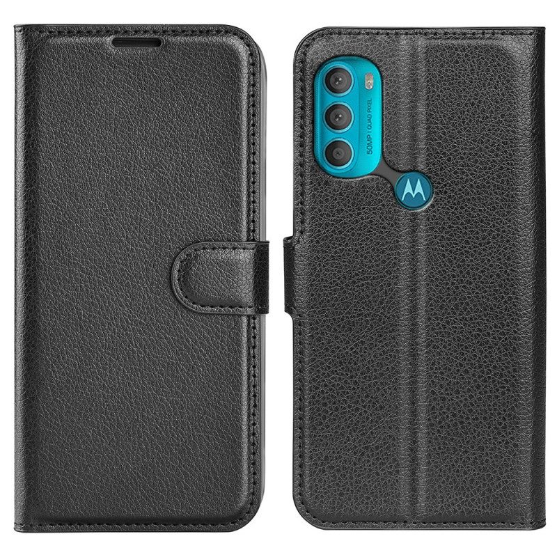 Custodia in pelle Moto G71 5G Classico