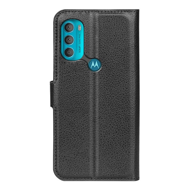 Custodia in pelle Moto G71 5G Classico