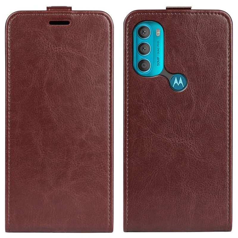 Custodia in pelle Moto G71 5G Folio Cover Retro Pieghevole