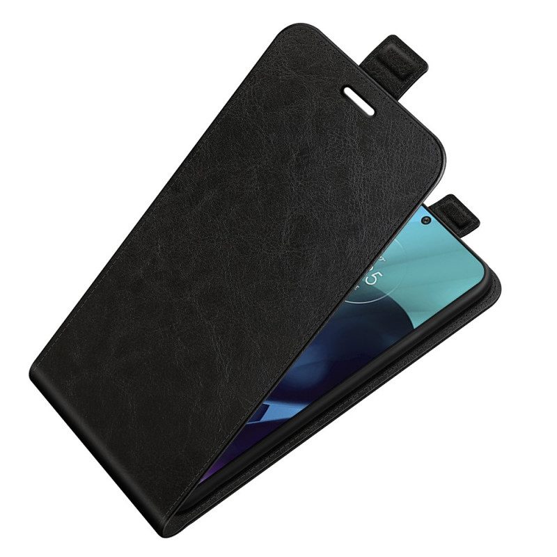 Custodia in pelle Moto G71 5G Folio Cover Retro Pieghevole