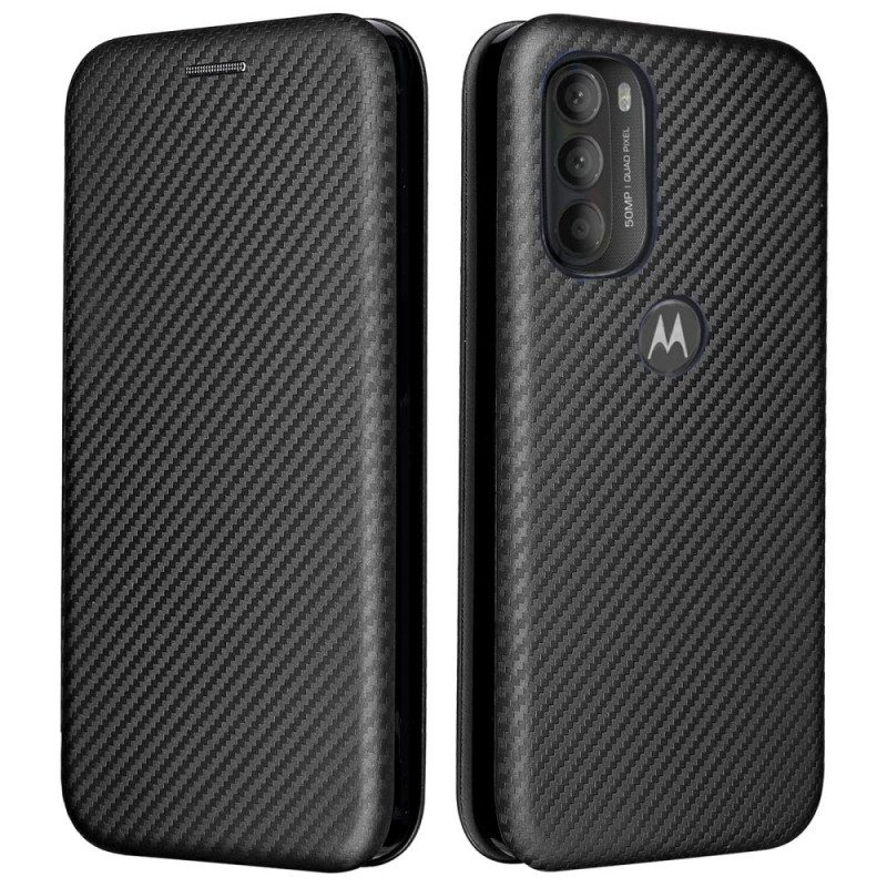 Folio Cover Moto G71 5G Custodia in pelle Silicone Colorato Al Carbonio