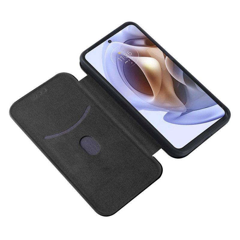 Folio Cover Moto G71 5G Custodia in pelle Silicone Colorato Al Carbonio