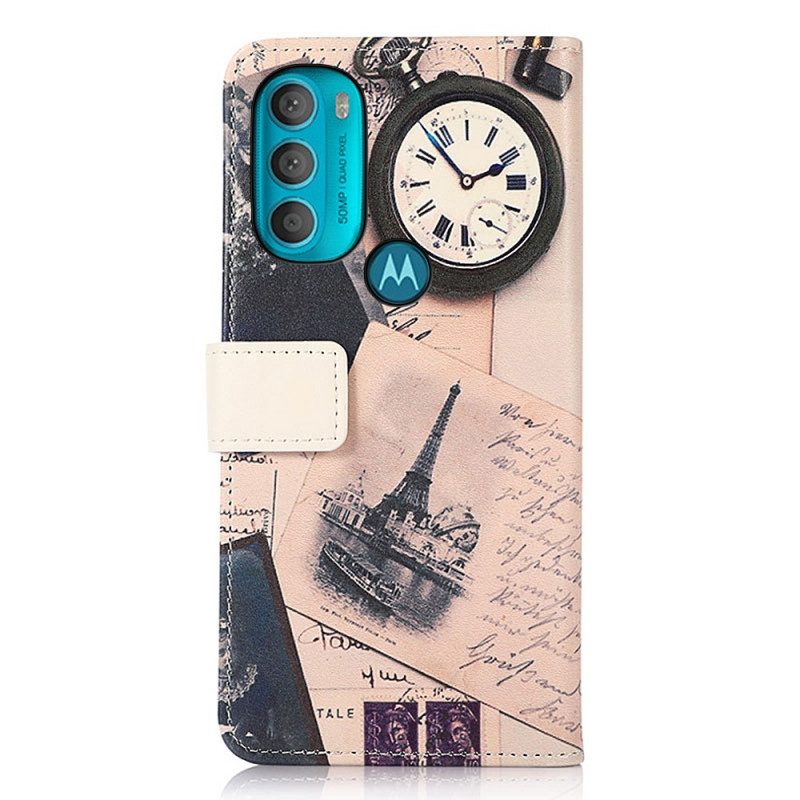 Folio Cover Moto G71 5G Torre Eiffel Del Poeta