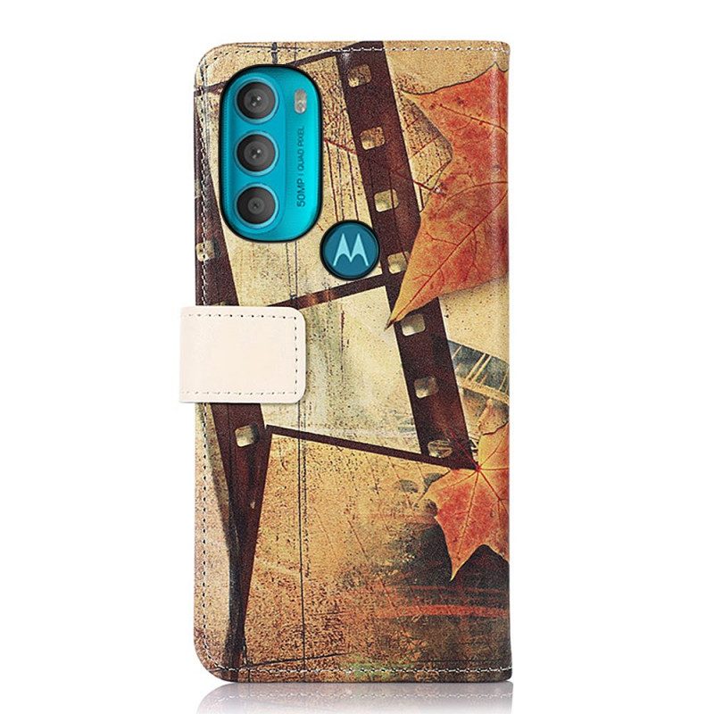 Folio Cover Moto G71 5G Torre Eiffel In Autunno