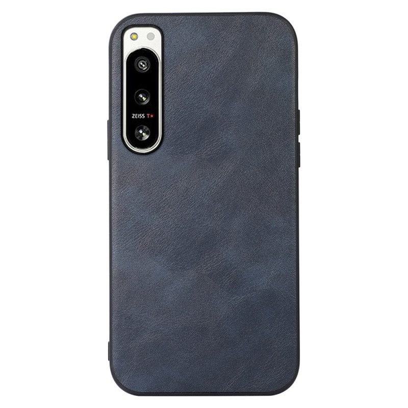 Cover Sony Xperia 5 IV Look Raffinato Effetto Pelle