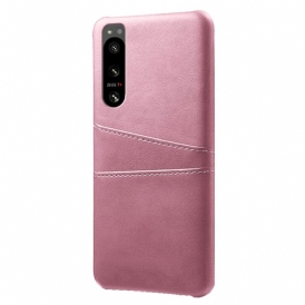 Cover Sony Xperia 5 IV Portacarte Effetto Pelle