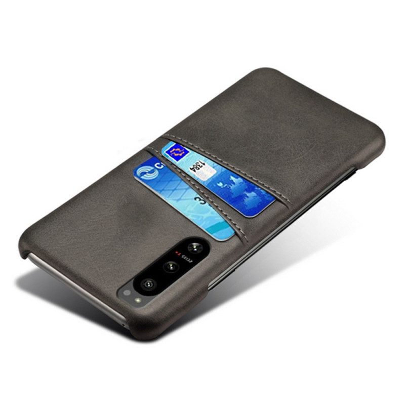 Cover Sony Xperia 5 IV Portacarte Effetto Pelle