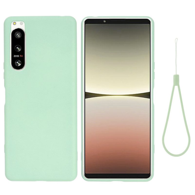 Cover Sony Xperia 5 IV Silicone Liquido Strappy