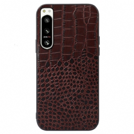 Cover Sony Xperia 5 IV Vera Pelle Di Coccodrillo