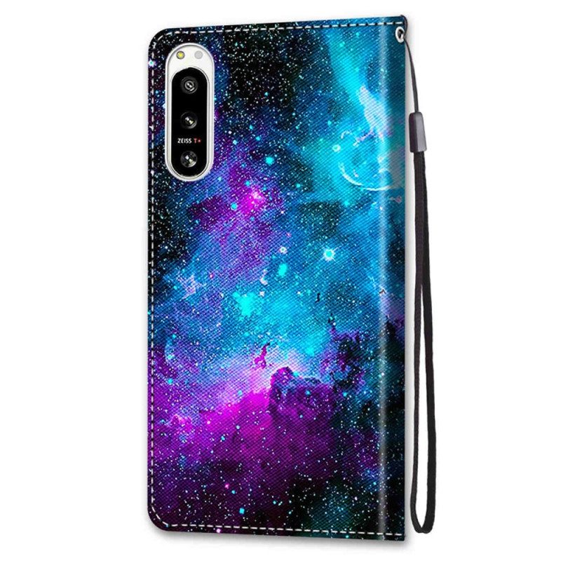 Custodia in pelle Sony Xperia 5 IV Cielo Cosmico