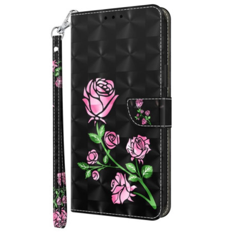 Custodia in pelle Sony Xperia 5 IV Cinturino Rose