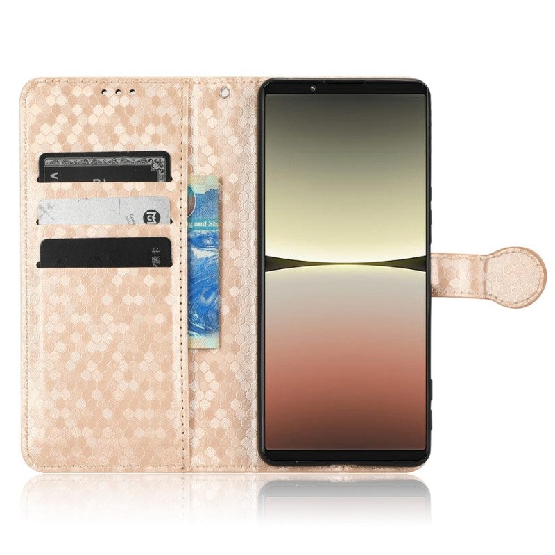 Custodia in pelle Sony Xperia 5 IV Design Con Cinturino 3d