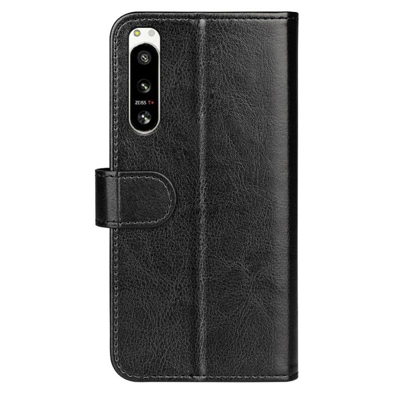 Custodia in pelle Sony Xperia 5 IV Ecopelle Vintage