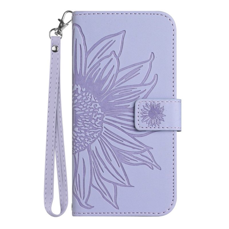 Custodia in pelle Sony Xperia 5 IV Girasole Strappy