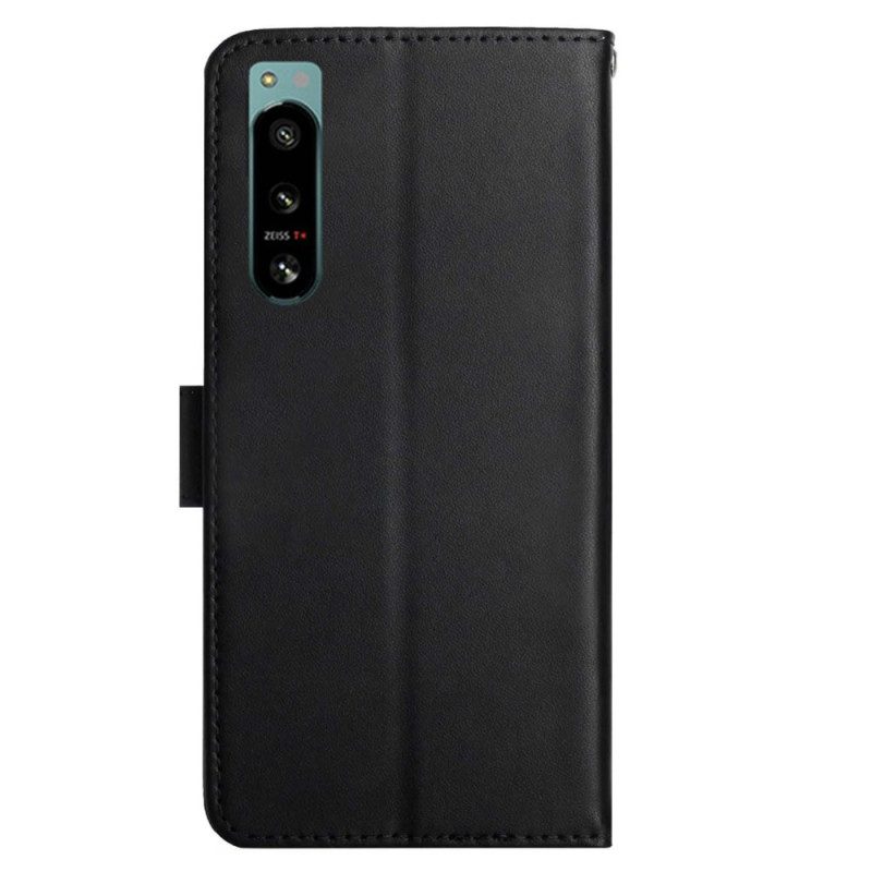 Custodia in pelle Sony Xperia 5 IV Vera Pelle Martellata Nappa