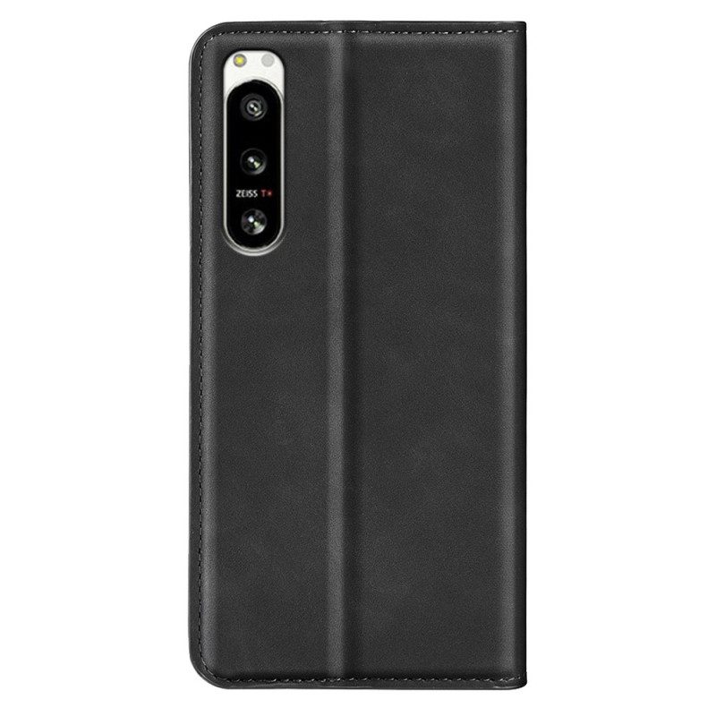 Folio Cover Sony Xperia 5 IV Custodia in pelle Stile In Pelle