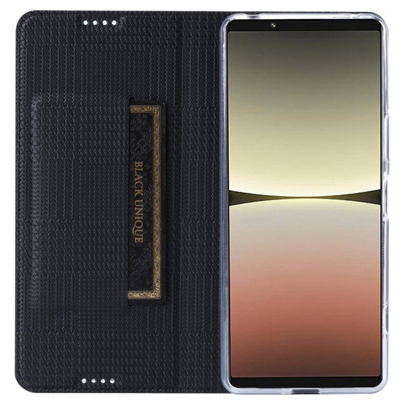 Folio Cover Sony Xperia 5 IV Custodia in pelle Tessuto Vili