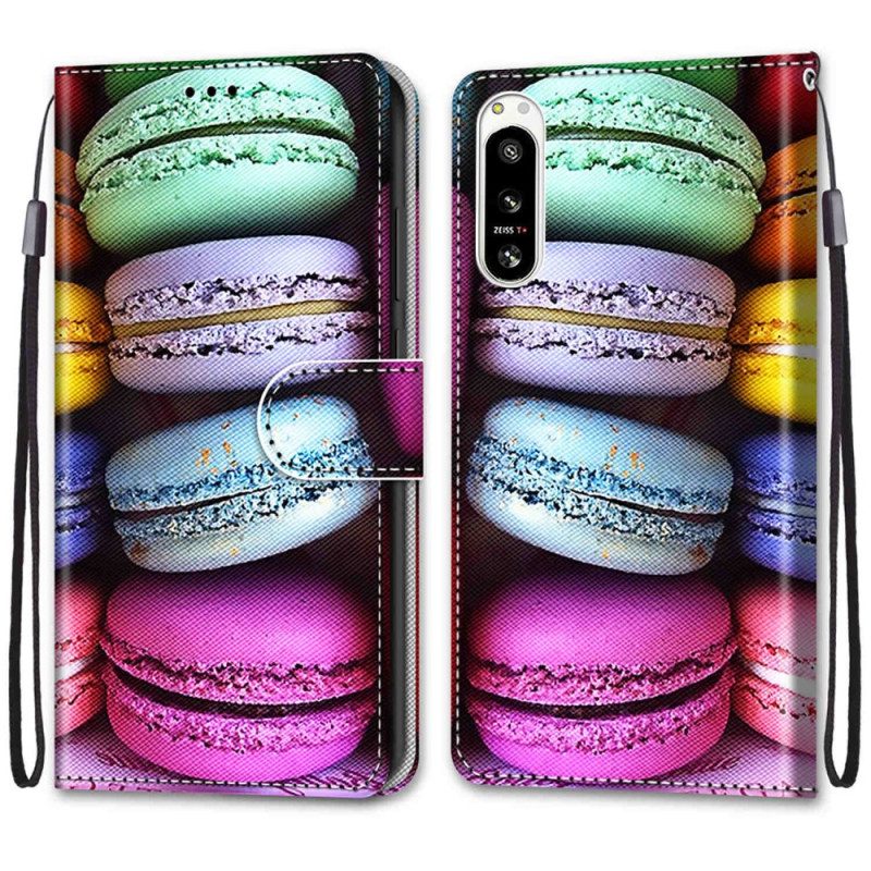 Folio Cover Sony Xperia 5 IV Macarons