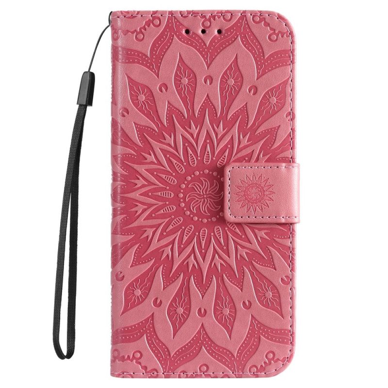 Folio Cover Sony Xperia 5 IV Mandala Sole Con Cordino