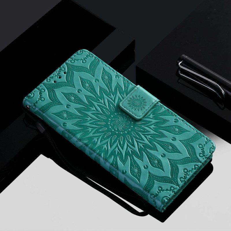 Folio Cover Sony Xperia 5 IV Mandala Sole Con Cordino