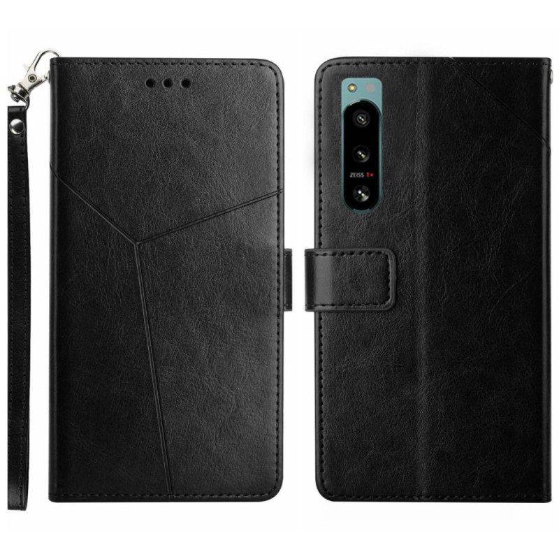 Folio Cover Sony Xperia 5 IV Motivo A Y Con Spalline