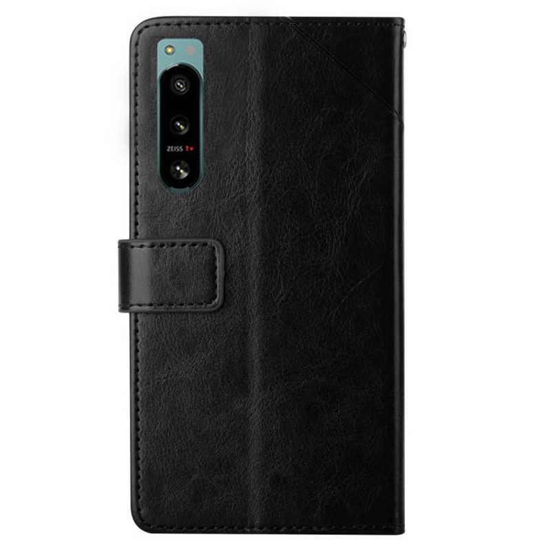 Folio Cover Sony Xperia 5 IV Motivo A Y Con Spalline