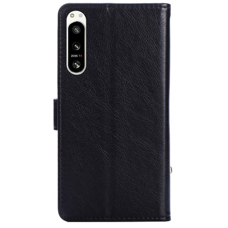 Folio Cover Sony Xperia 5 IV Portamonete Con Cerniera