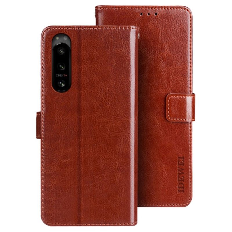 Folio Cover Sony Xperia 5 IV Similpelle Idewei