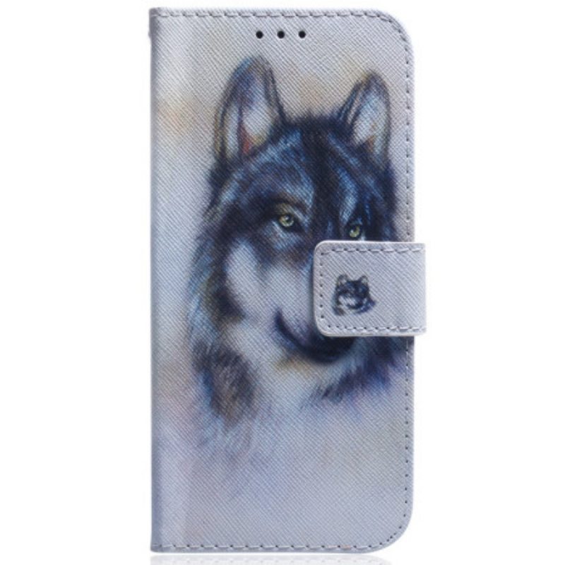 Custodia in pelle Honor 90 Cane Acquerello