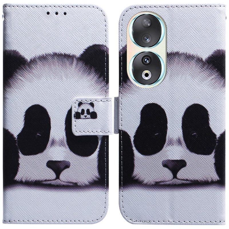 Custodia in pelle Honor 90 Panda