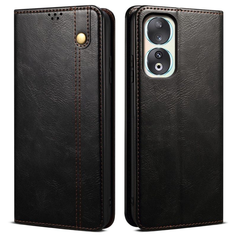 Folio Cover Honor 90 Custodia in pelle Finta Pelle Cerata