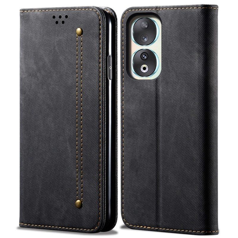 Folio Cover Honor 90 Custodia in pelle Tessuto