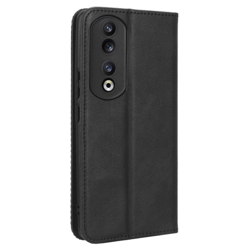 Folio Cover Honor 90 Custodia in pelle Vintage Ed Elegante