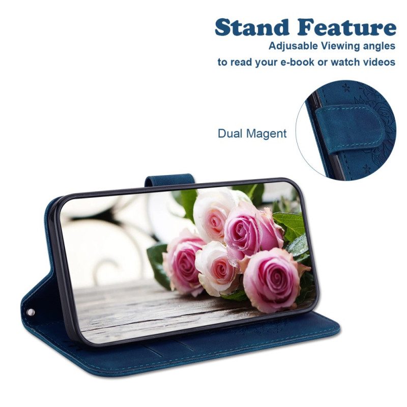 Folio Cover Honor 90 Rose Con Cinturino