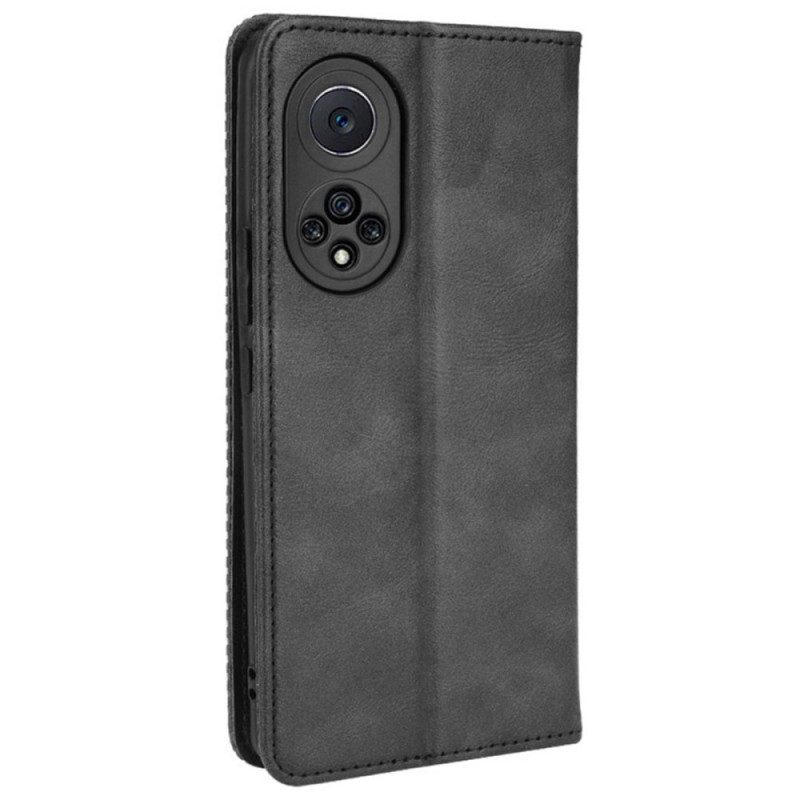 Folio Cover Honor 50 Pro Custodia in pelle Pro Effetto Pelle Vintage Stilizzato