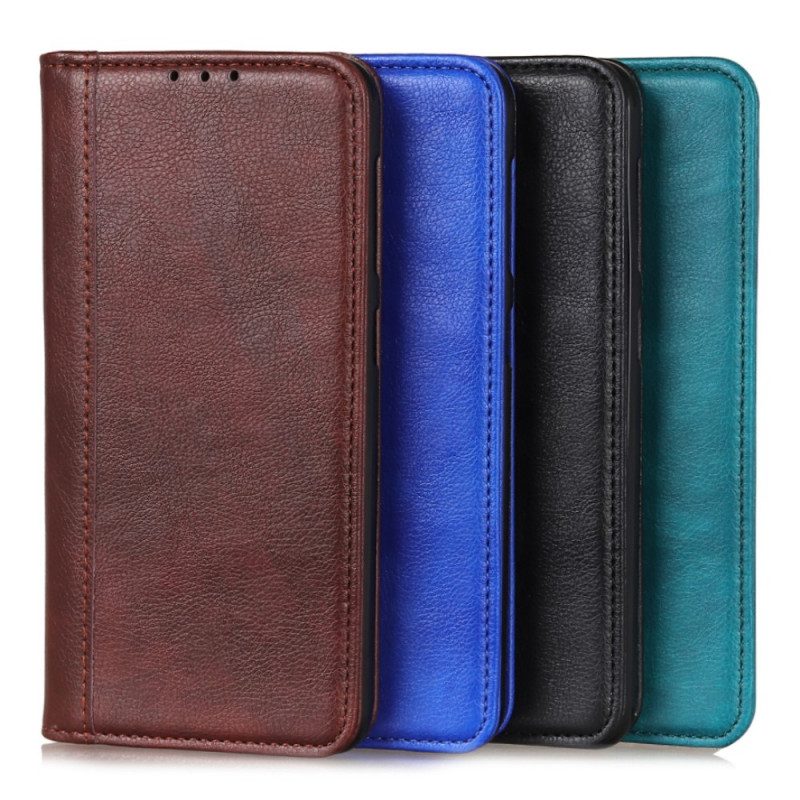 Folio Cover Honor 50 Pro Custodia in pelle Pro Elegance Split Litchi Leather