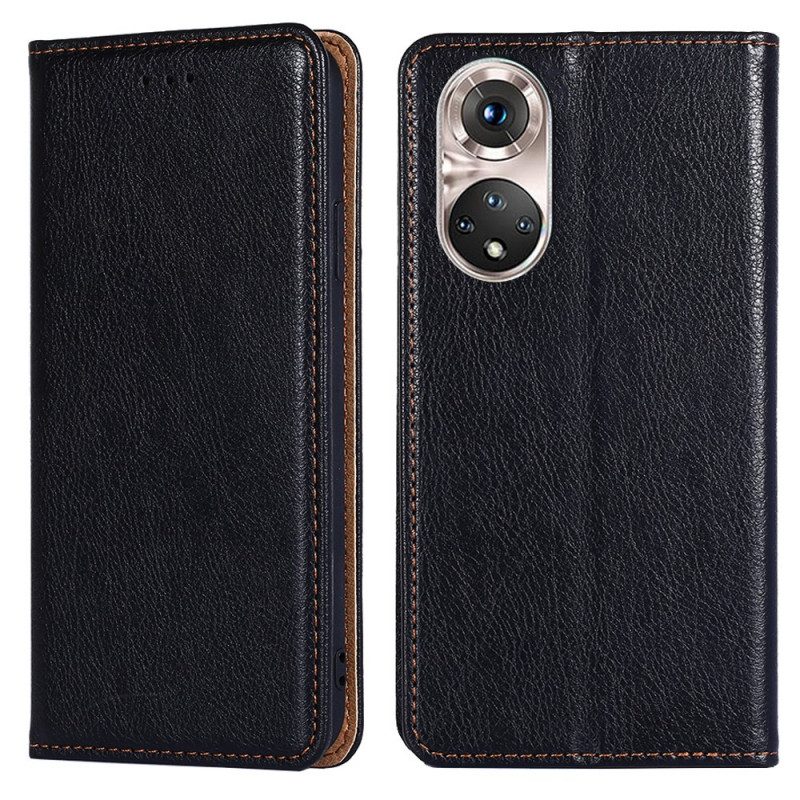 Folio Cover Honor 50 Pro Custodia in pelle Pelle Vintage Stile Professionale