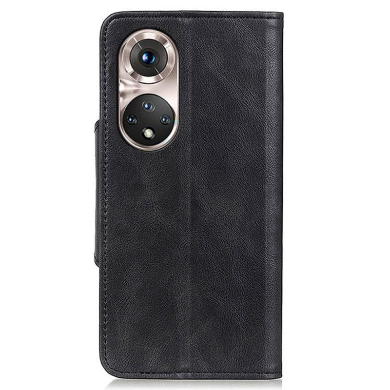 Custodia in pelle Huawei Nova 9 Pro Ecopelle Vintage E Bottone