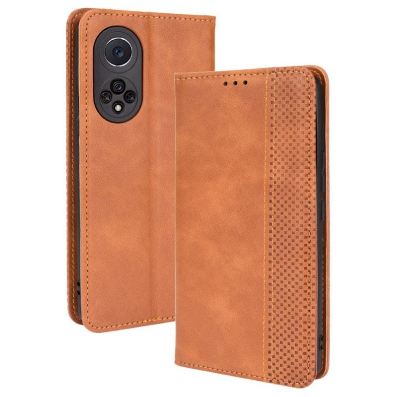 Folio Cover Huawei Nova 9 Pro Custodia in pelle Effetto Pelle Vintage Stilizzato