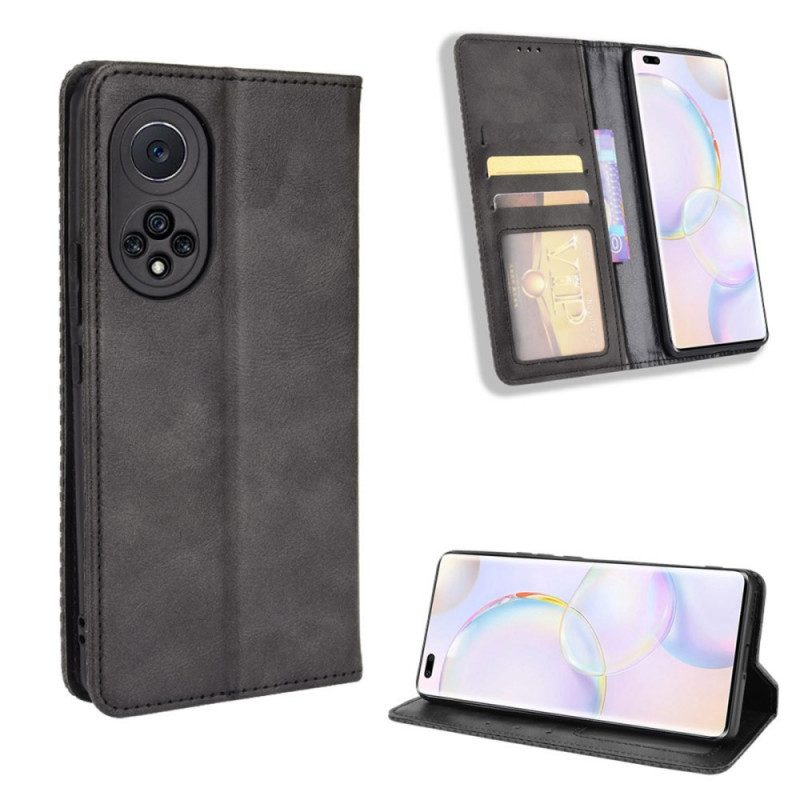 Folio Cover Huawei Nova 9 Pro Custodia in pelle Effetto Pelle Vintage Stilizzato