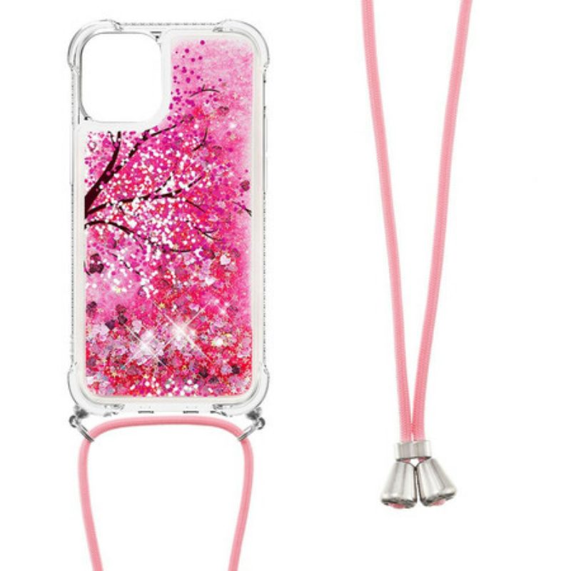 Cover iPhone 13 Mini Albero Con Coulisse Di Paillettes