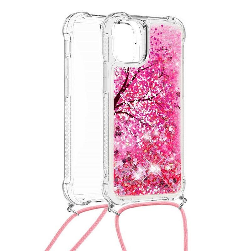 Cover iPhone 13 Mini Albero Con Coulisse Di Paillettes