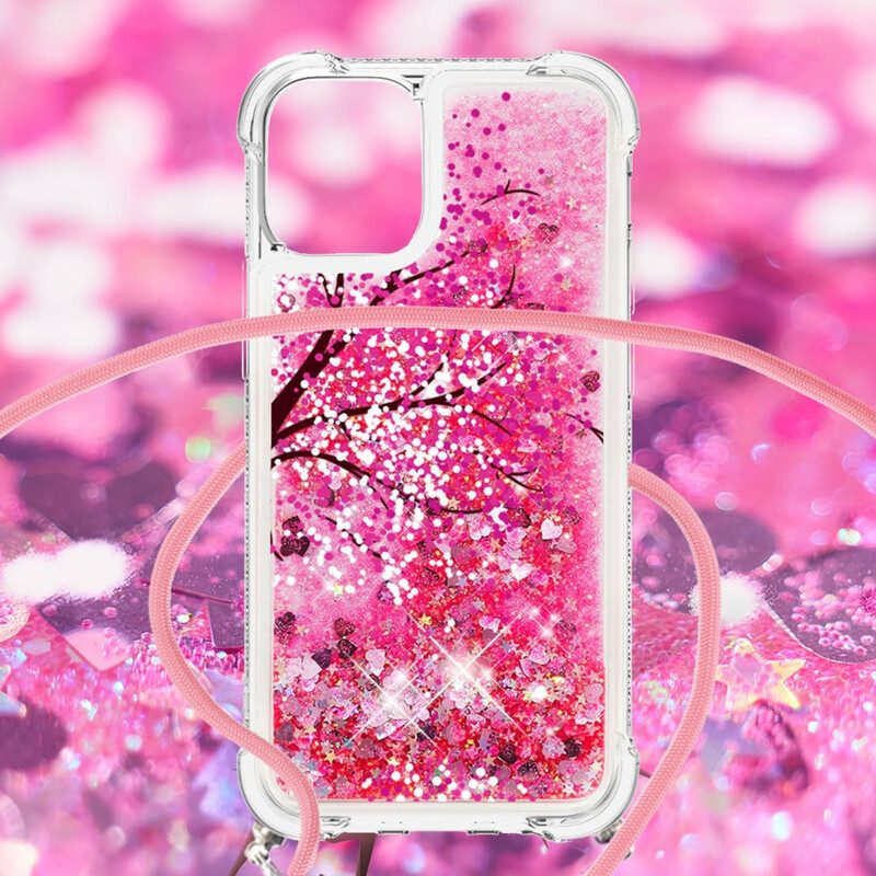 Cover iPhone 13 Mini Albero Con Coulisse Di Paillettes