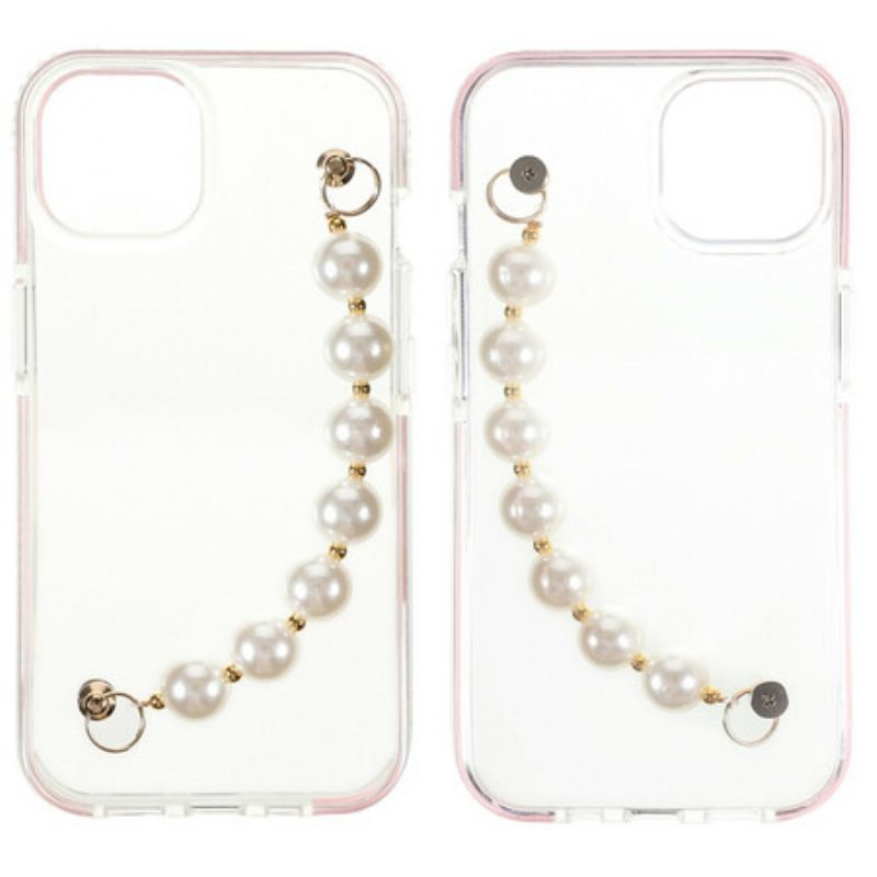 Cover iPhone 13 Mini Bracciale In Silicone Perline