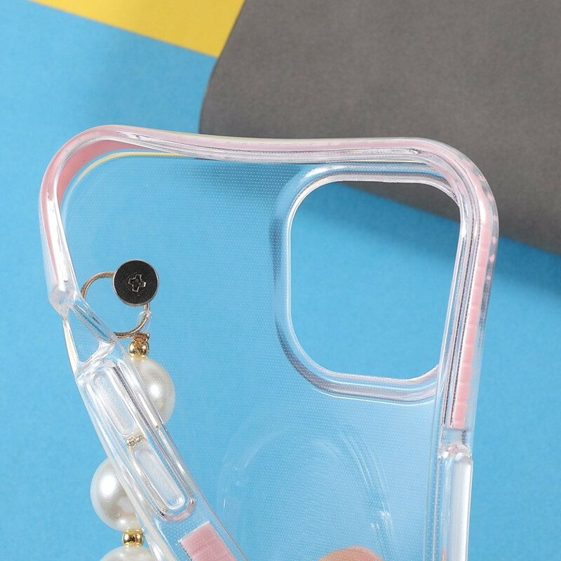 Cover iPhone 13 Mini Bracciale In Silicone Perline