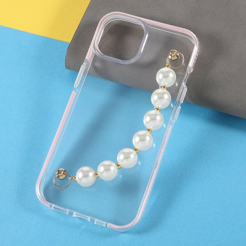 Cover iPhone 13 Mini Bracciale In Silicone Perline