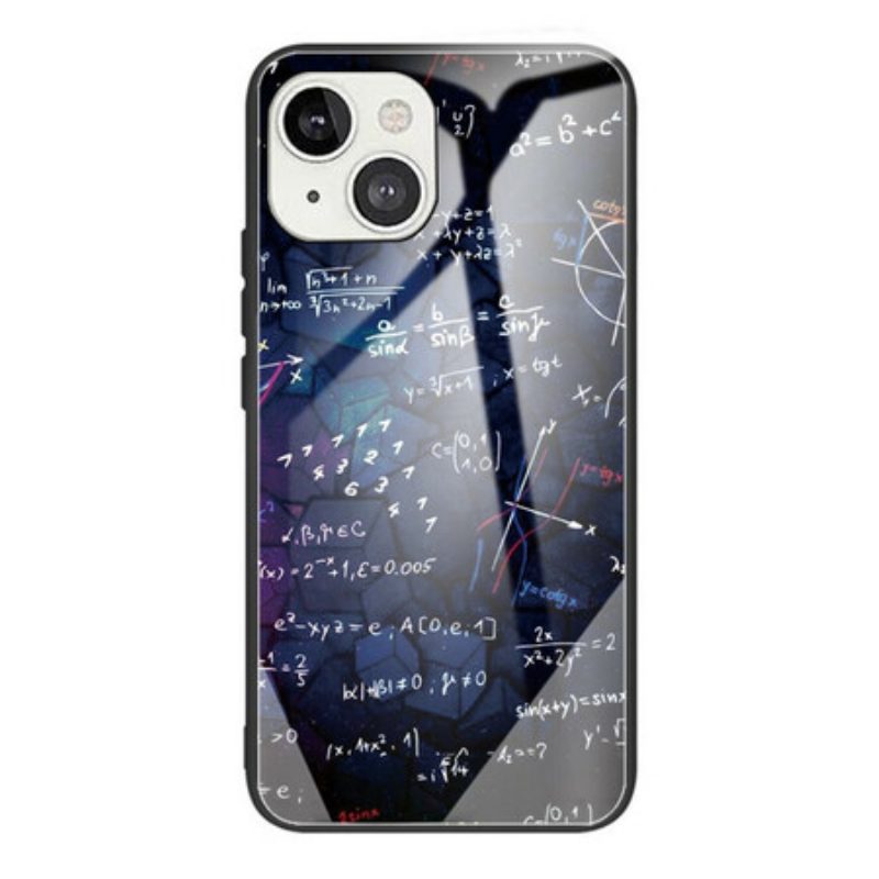 Cover iPhone 13 Mini Calcoli Matematici In Vetro Temperato