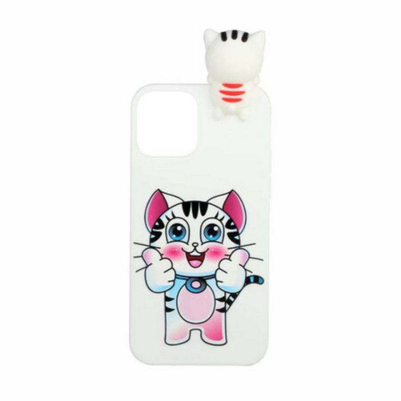 Cover iPhone 13 Mini Divertimento Gatto 3d