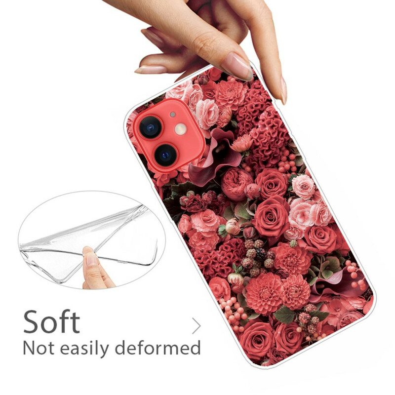 Cover iPhone 13 Mini Fiori Intensi